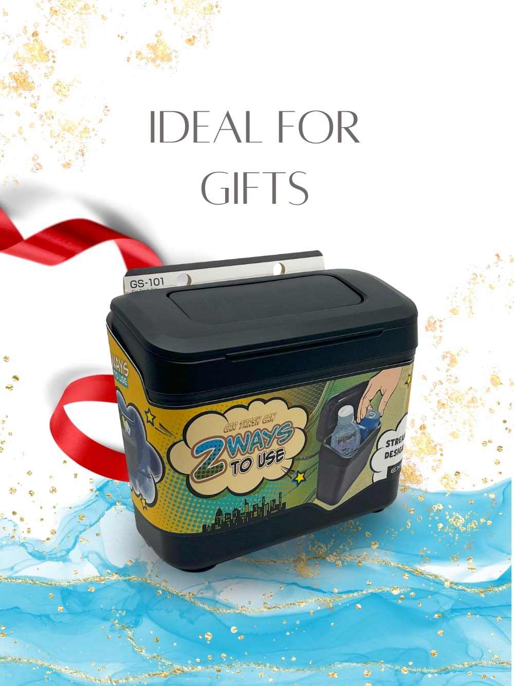 Amazon.com: EXEA Car Trash can with Two Ways to Open, Door Pocket